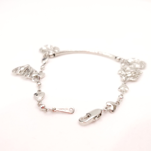 18K RGP Hearts & Flowers Simple Bracelet - Picture 5 of 6